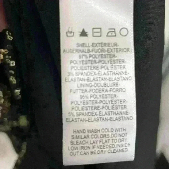 Dress the Population Zahra Sequin Slit Midi Dress Black Gold S new formal - Picture 7 of 7